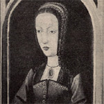 Doña Juana "La Loca" según el famoso tríptico existente en el museo de Bruselas.